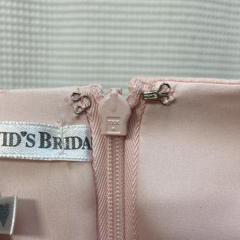 Womenās NWT Davidās Bridal pink āpetal coloredā strapless dress. Size 4. - Picture 12 of 16